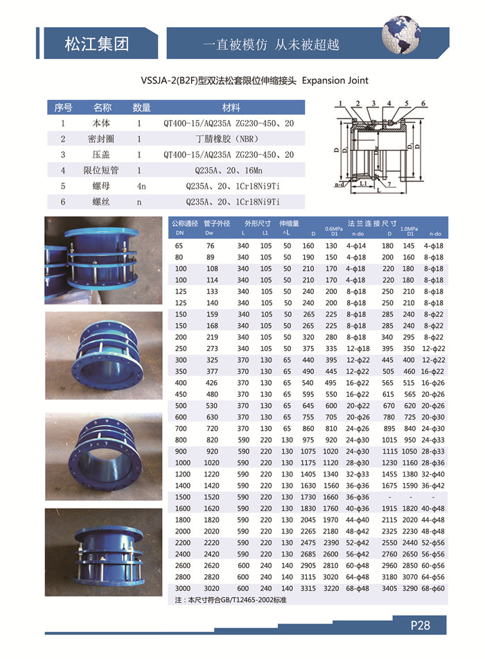 雙法蘭松套限位伸縮接頭有哪些技術(shù)要求？